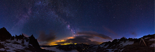 Night Sky in the Swiss Alps 156cm x 60cm / Black