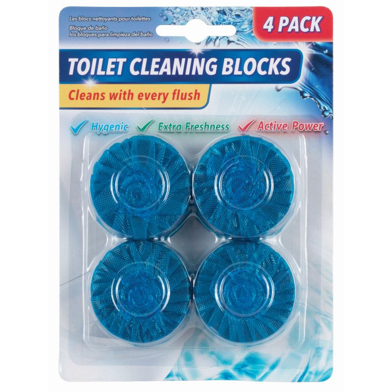 Toilet Cleaning Blocks 4pk - Red Dot