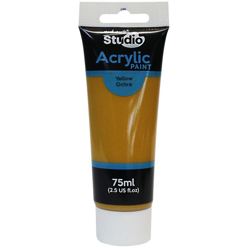 Mont Marte Acrylic Paint Yelllow Ochre 75ml - Red Dot Mont Marte Acrylic Paint Yelllow Ochre 75ml - Red Dot