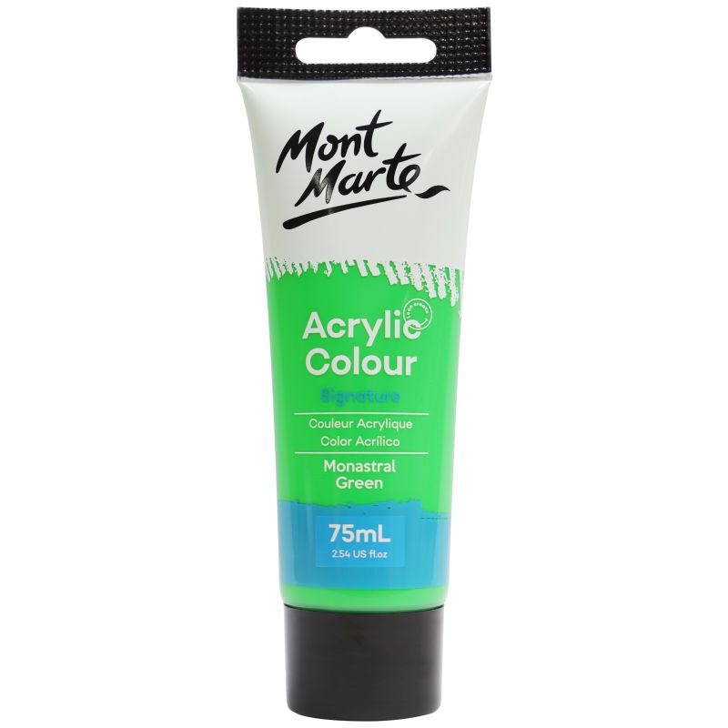 Mont Marte Acrylic Paint Monstral Green 75ml - Red Dot