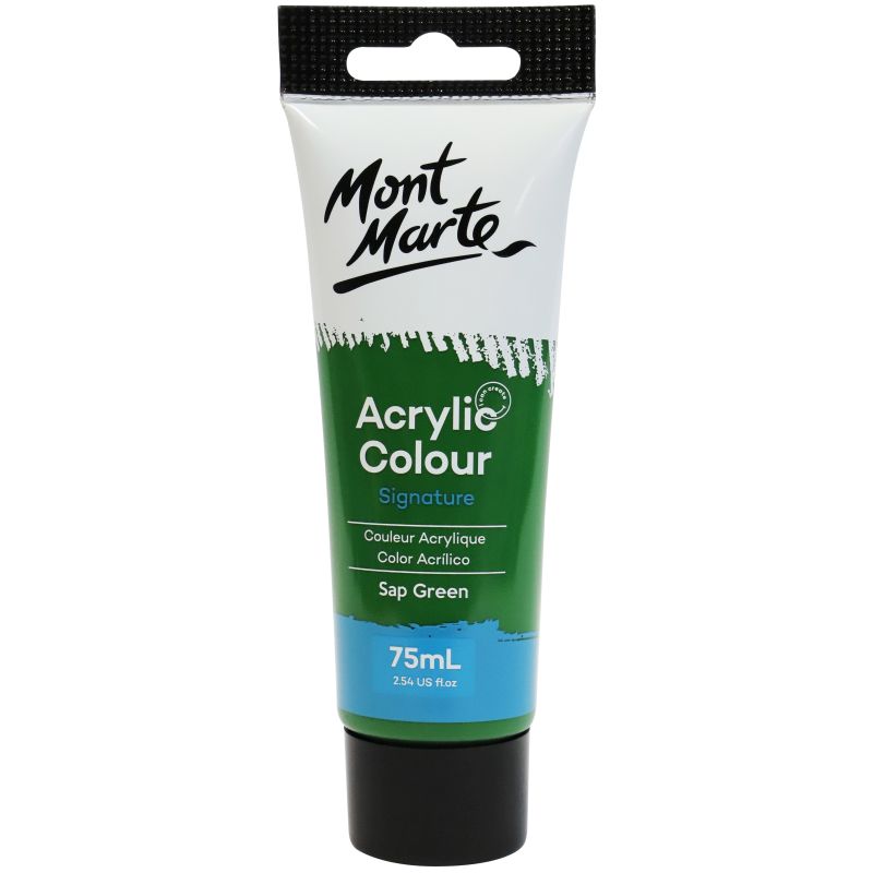 Mont Marte Acrylic Paint Sap Green 75ml - Red Dot