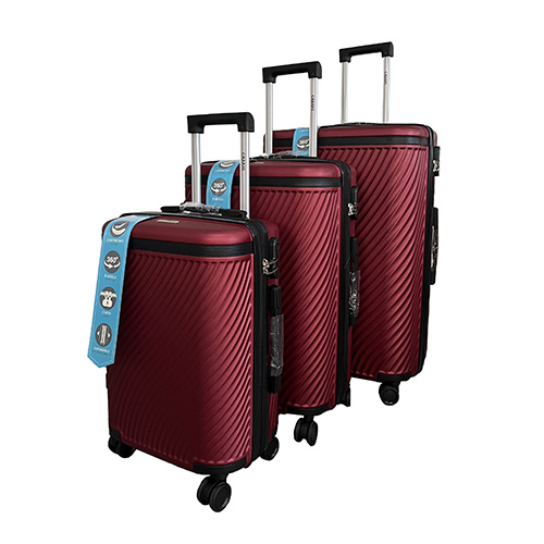 Hard Case Luggage 48cm Expandable Carry On Red Dot